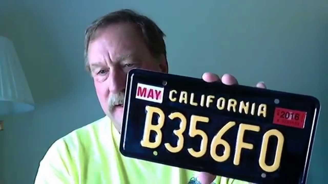 Ca license plate sticker colors